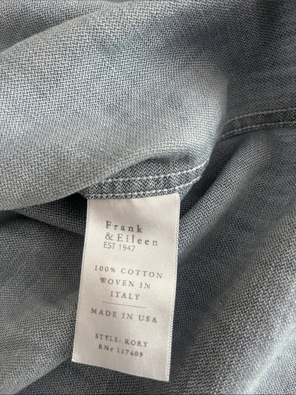 Frank & Eileen Rory Denim Maxi Dress Long Sleeve Minimalist Casual Western USA - Picture 9 of 10